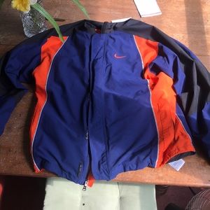 Orange and Black Authentic Nike Windbreaker